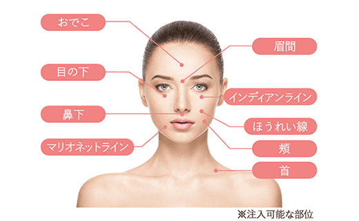 皮下組織を厚くして、弛み、シミ、肌触りを改善します