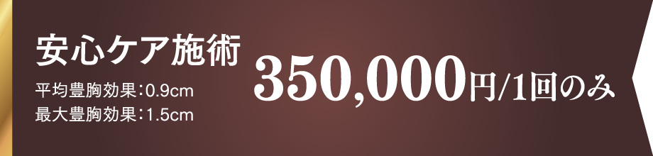 安心ケア施術 350,000円/1回のみ