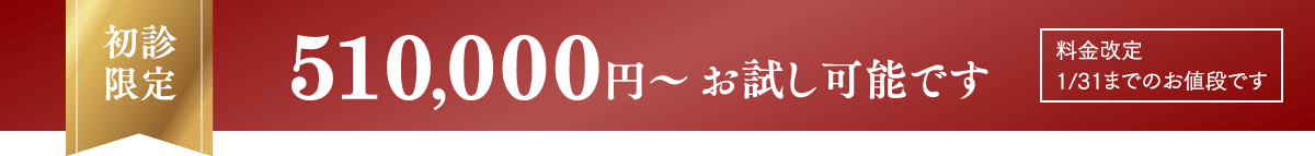 初回限定 590,000円～お試し可能です。