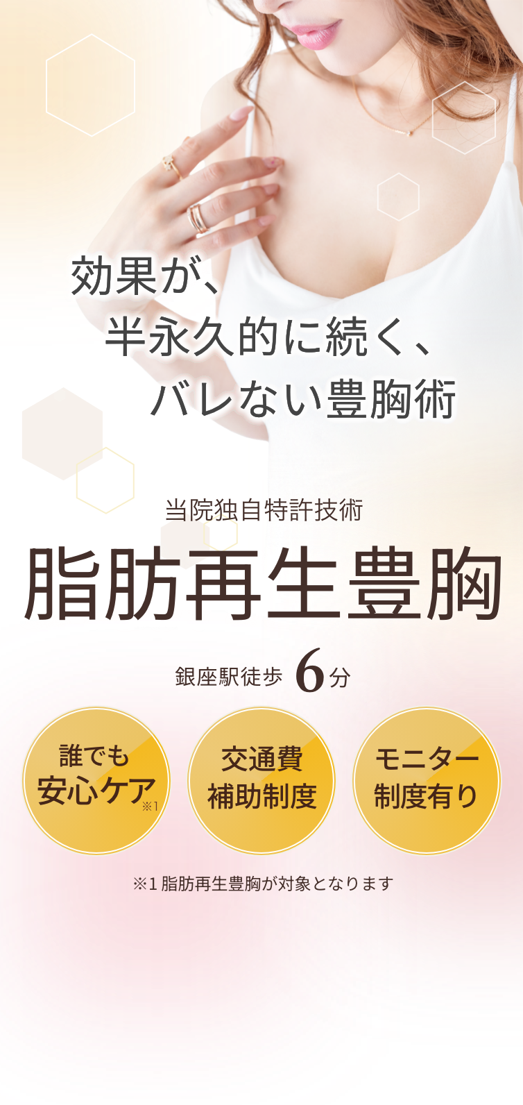 効果が、半永久的に続く、バレない豊胸術